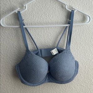 Aerie Lace Detail Bra in Soft Blue